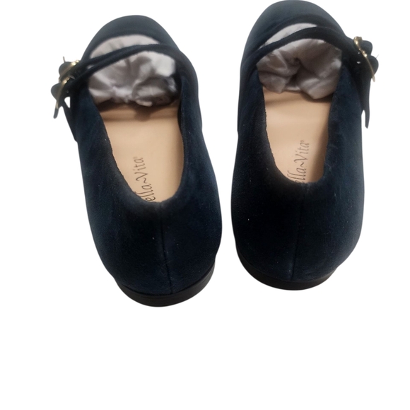 Bella Vita Davenport Mary Jane Navy Suede Flats - Picture 4 of 4